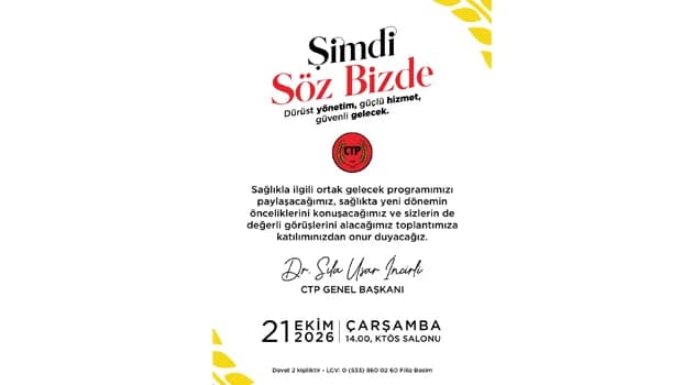 CTP, sağlık politikaları alanında “Ortak Gelecek Programı'nı" tanıtacak