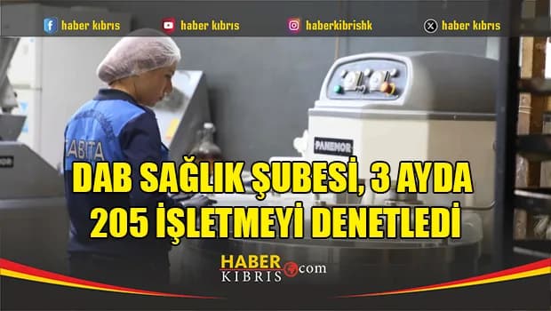DAB Sağlık Şubesi, 3 ayda 205 işletmeyi denetledi