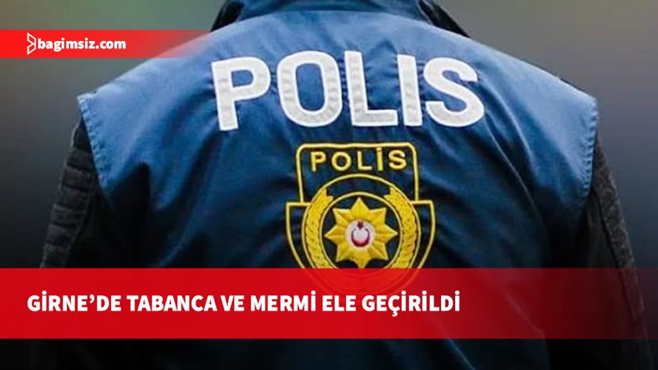 Girne'de silah operasyonu: Zeytinlik'te bir evde tabanca ve canlı mermi ele geçirildi