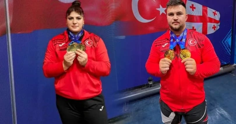 Türkiye Milli haltercileri Selahattin Altın ve Tuana Süren’den 5 altın madalya