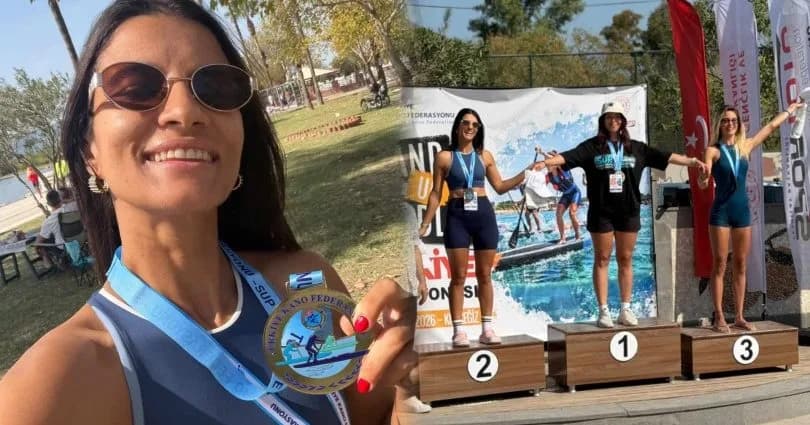 Stand Up Paddle’da ülkemizde bir ilk: Sevgi Baskın’dan Türkiye İkinciliği