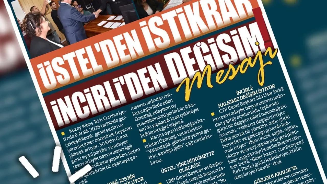 31 EKİM 2026 KIBRIS GERÇEK MANŞET