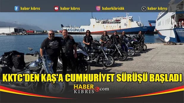 KKTC'den Kaş'a Cumhuriyet sürüşü başladı