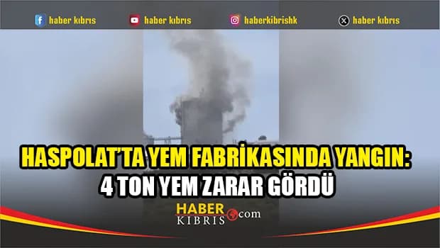 Fabrikadaki yangında 4 ton yem zarar gördü