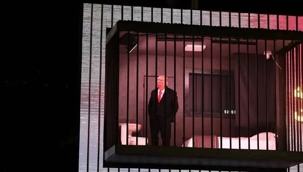ABD Başkanı Trump, İran'da "sembolik" olarak hapishaneye atıldı