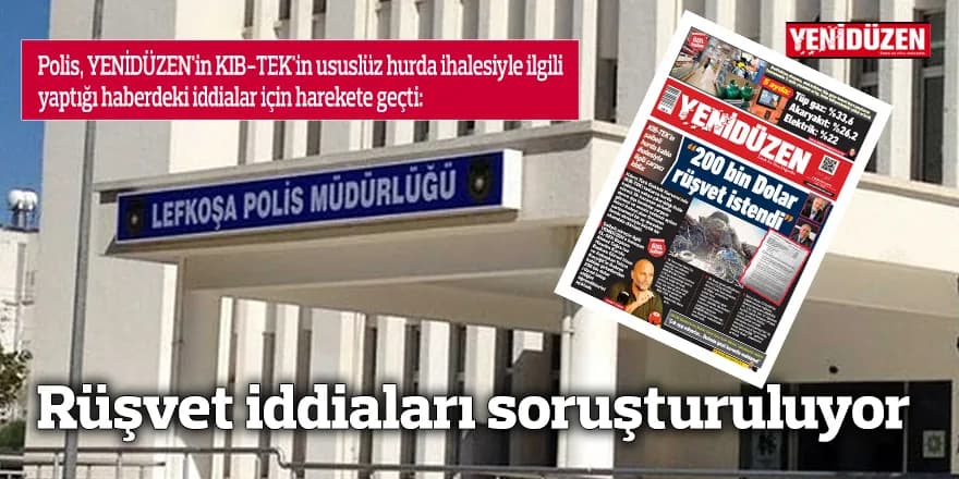 Rüşvet iddiaları soruşturuluyor