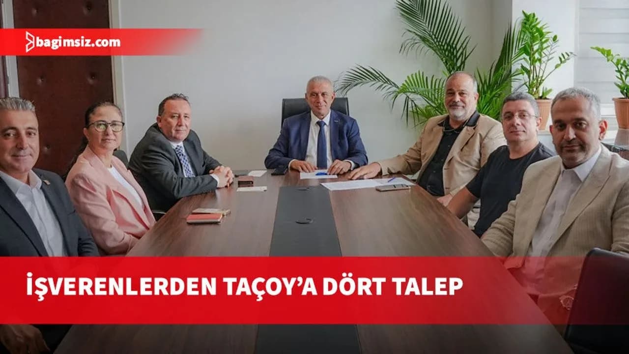 Ekonomi ve Enerji Bakanı Taçoy, Kıbrıs Türk İşverenler Sendikası’nı kabul etti