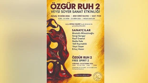 “Özgür Ruh 2” sanat etkinliği, 19 Ekim’de AKM Sergi Salonu’nda açılıyor