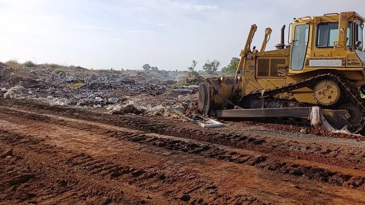 Beyarmudu çöplüğünde temizlik ve ıslah çalışması başlatıldı