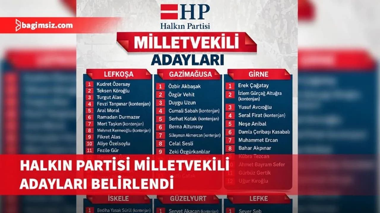 Halkın Partisi milletvekili adayları belli oldu, Özersay: Güçlü bir kadroyla göreve hazırız