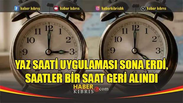 Yaz saati uygulaması sona erdi, saatler bir saat geri alındı