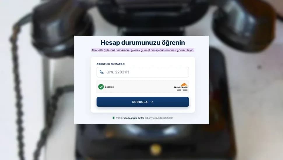Sabit telefon hatları borç durumu internet üzerinden görüntülenebilecek