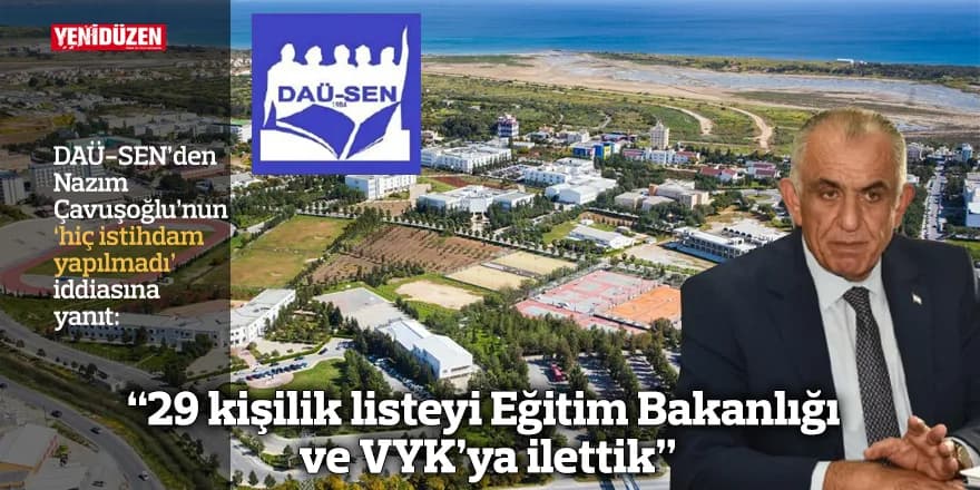 “29 kişilik listeyi Eğitim Bakanlığı ve VYK’ya ilettik”