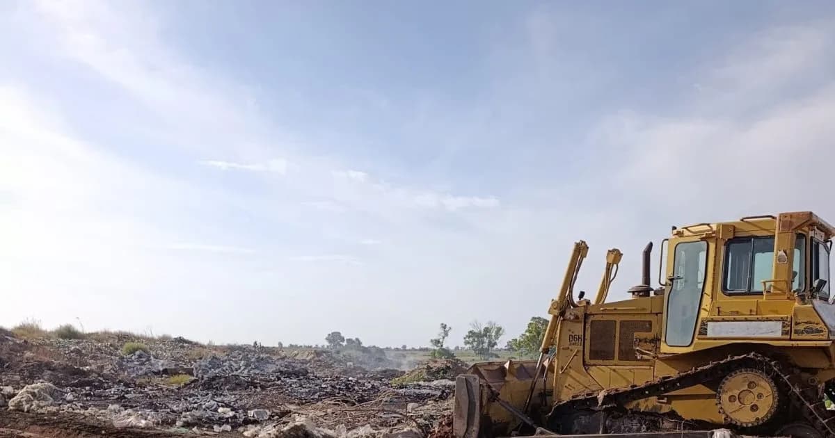 Beyarmudu çöplüğünde ıslah çalışması