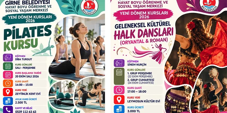 Girne Belediyesi yeni dönem kursları düzenliyor