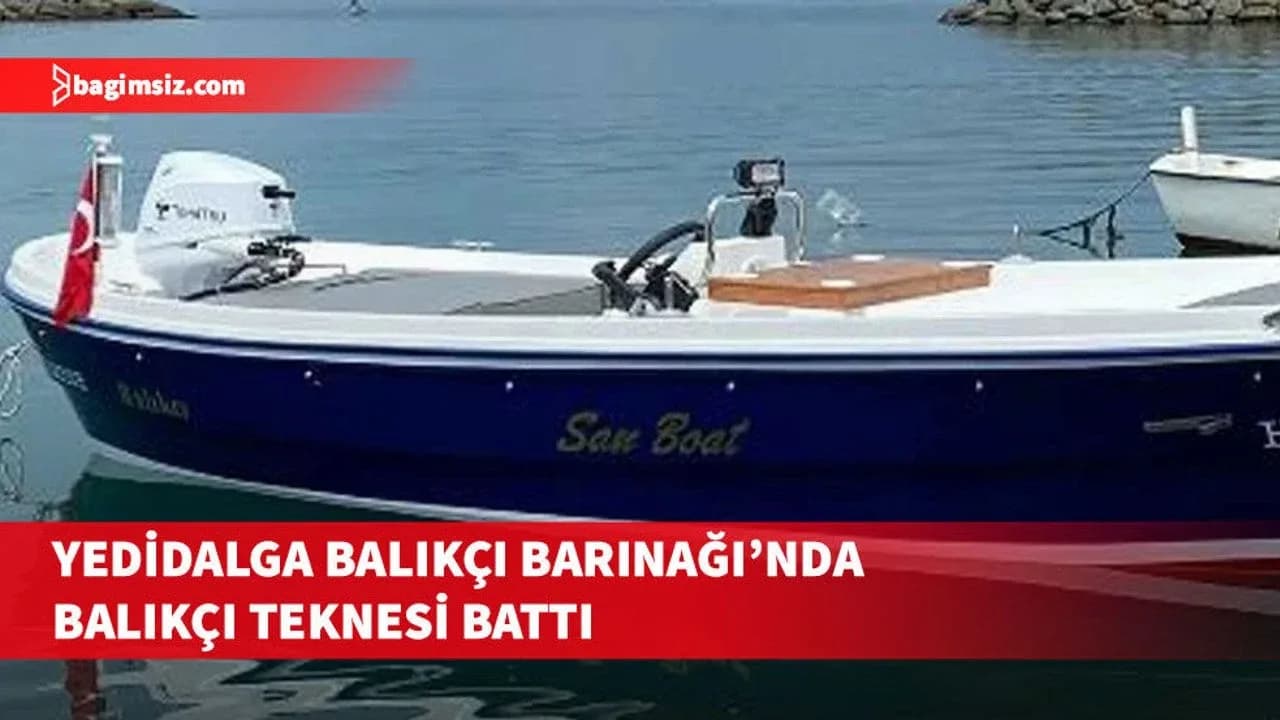 Yedidalga Balıkçı Barınağı’nda balıkçı teknesi battı