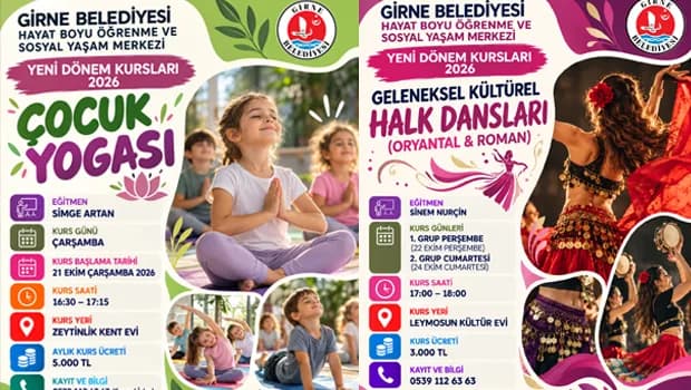 Girne Belediyesi yeni dönem kursları düzenliyor
