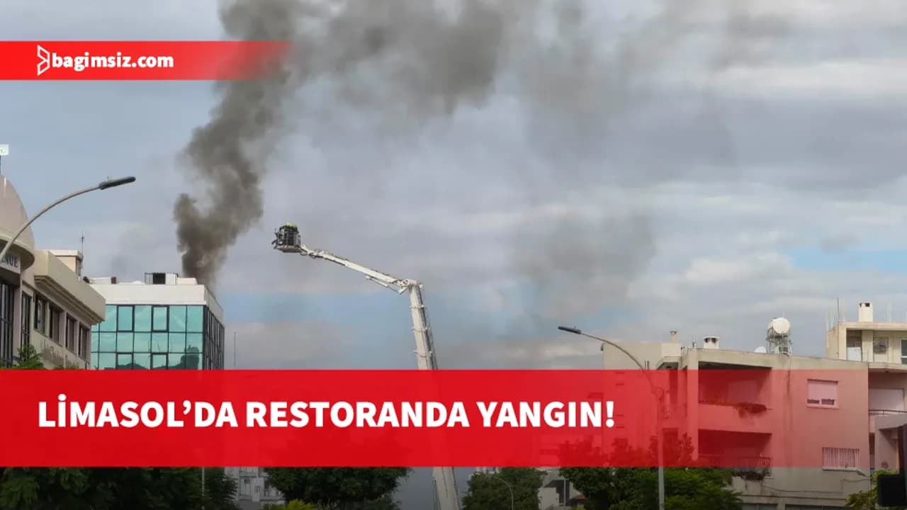 Limasol’da restoran yangını: Yoğun siyah duman yükseldi