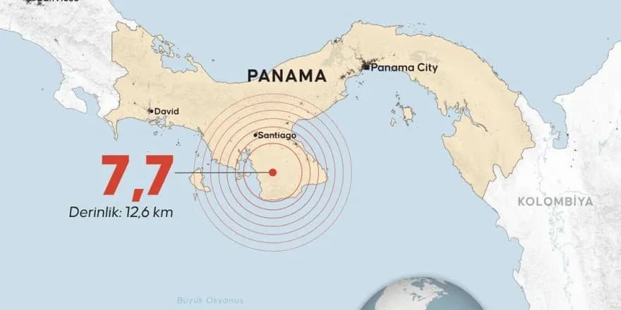 Panama’da 7,7 büyüklüğünde deprem
