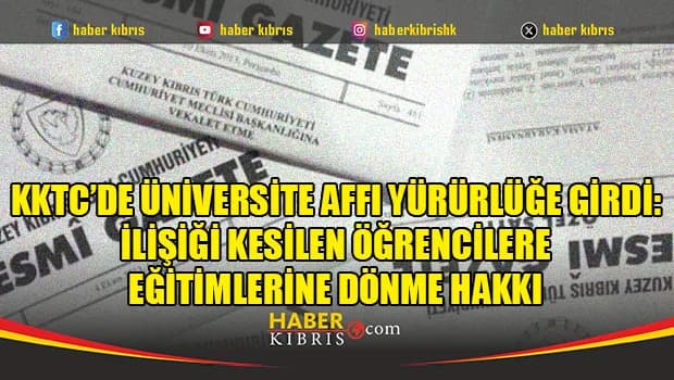 Öğrenci affı yürürlüğe girdi