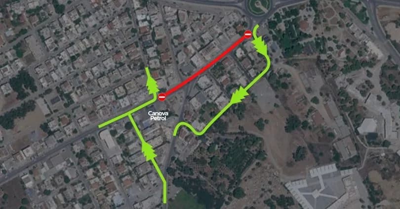 Gazimağusa’da hafta sonu bazı yollar trafiğe kapalı olacak
