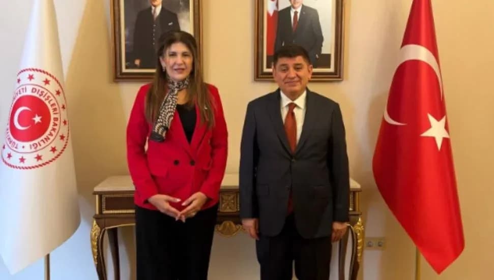 Zalihe Mendeli'den Mustafa Göksu'ya nezaket ziyareti