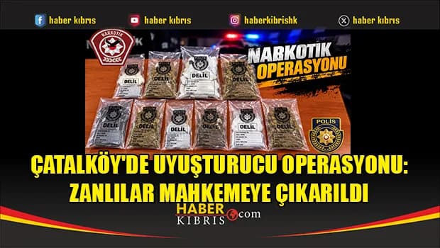 Çatalköy'de uyuşturucu operasyonu: Zanlılar mahkemeye çıkarıldı