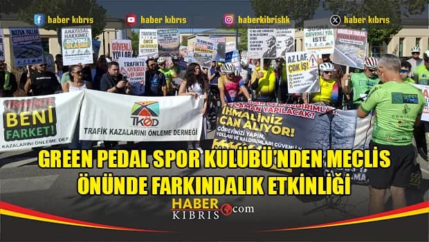Green Pedal Spor Kulübü’nden Meclis önünde farkındalık etkinliği