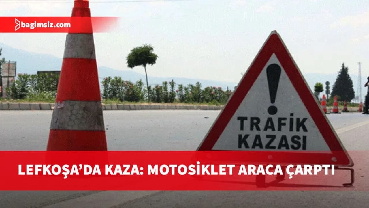 Lefkoşa'da motosiklet sürücüsü yayalara yol veren araca çarptı