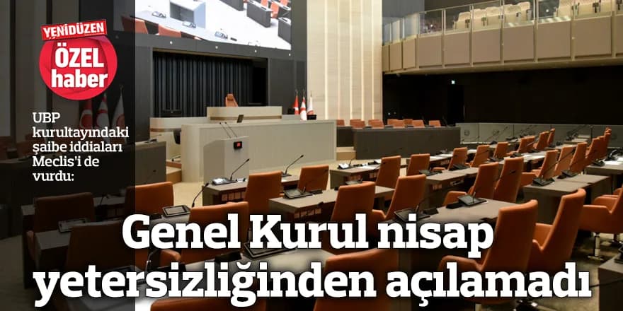 Genel Kurul nisap yetersizliğinden açılamadı