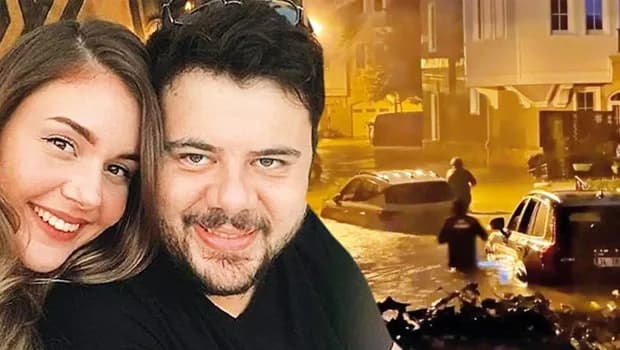 Kemerburgaz'da korku dolu anlar... Evinin önü göl oldu