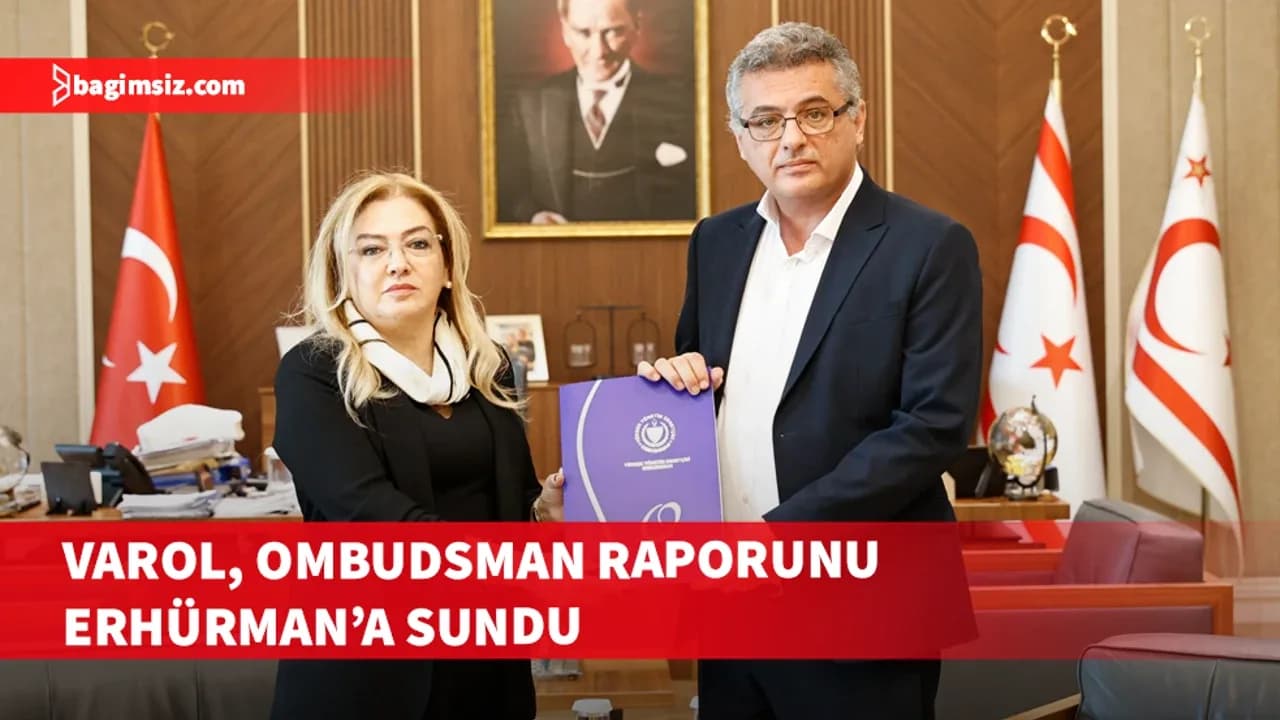 İlkan Varol, Ombudsman raporunu Erhürman’a sundu
