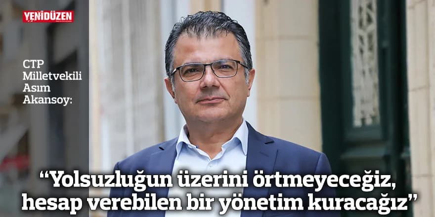 “Yolsuzluğun üzerini örtmeyeceğiz, hesap verebilen bir yönetim kuracağız”