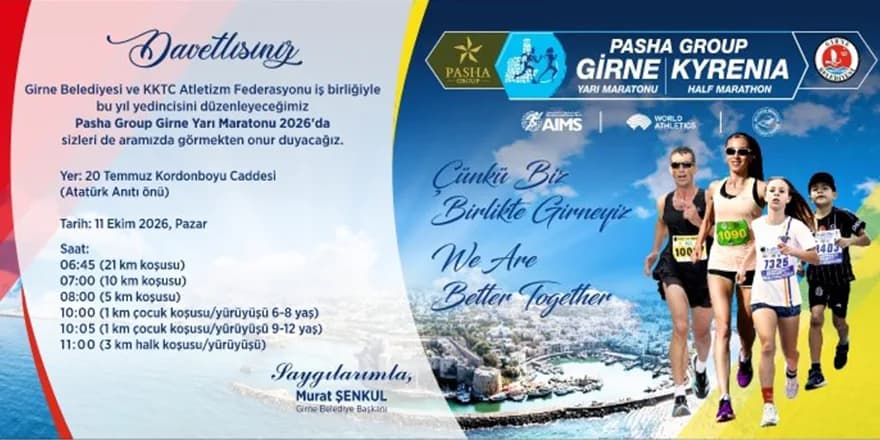 Girne Yarı Maratonu pazar günü yapılacak