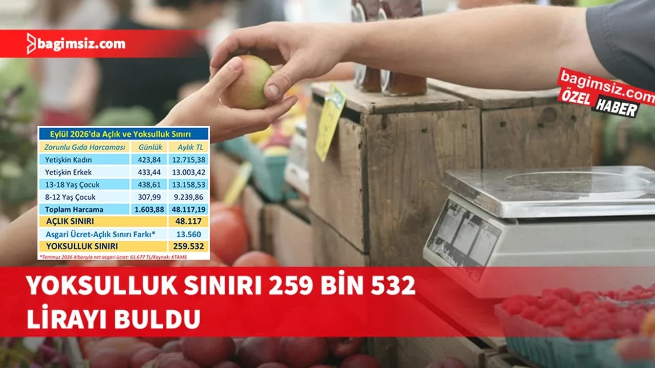 Dört kişilik bir ailenin zorunlu gıda harcamalarını gösteren açlık sınırı 48 bin 117 lira olarak hesaplandı