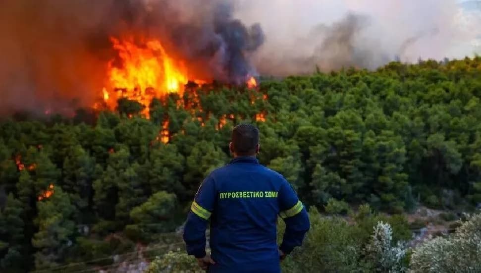 Yunanistan'da 3 bölgede orman yangını çıktı