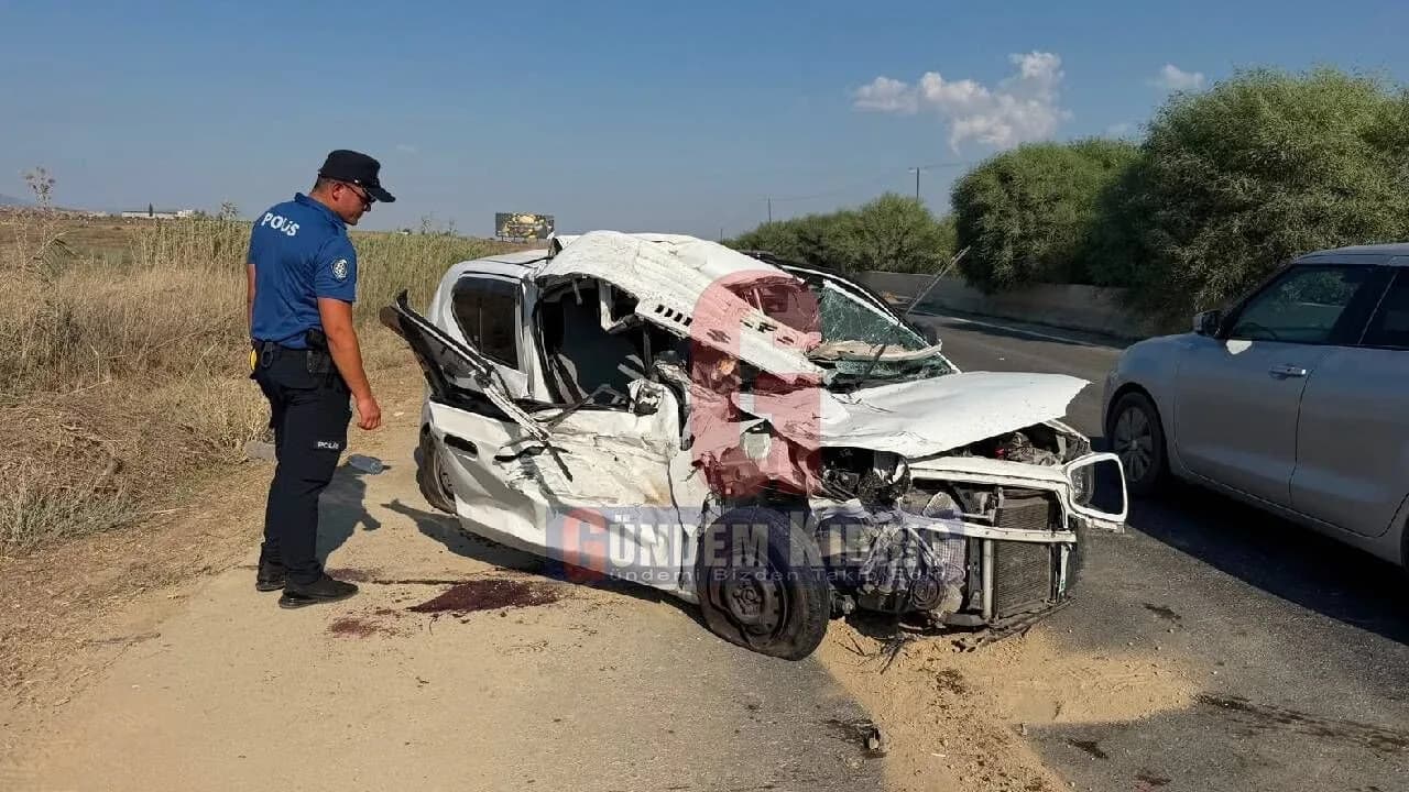 Güzelyurt-Lefkoşa Anayolu’nda kaza: 1’i ağır 3 yaralı