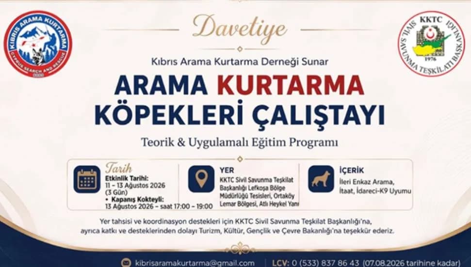 KARK, “Arama Kurtarma Köpekleri Çalıştayı” 11 – 13 Ağustos arası yapılacak