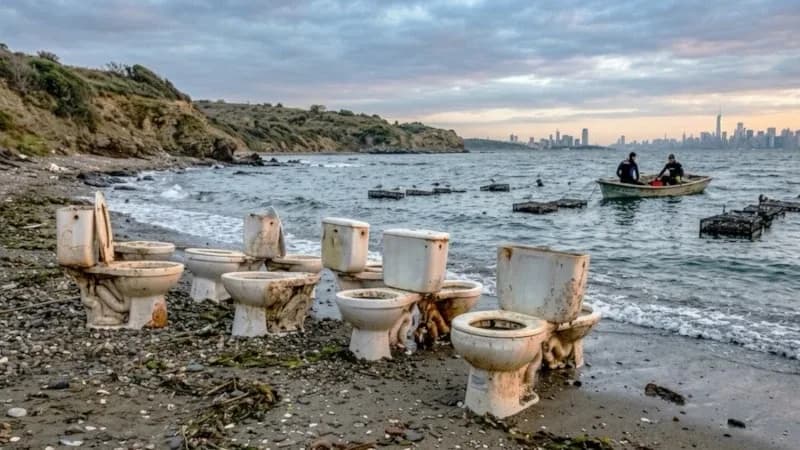 Denizin dibine 5 bin tuvalet yerleştirdiler: Yeni yerleşim alanı oluştu