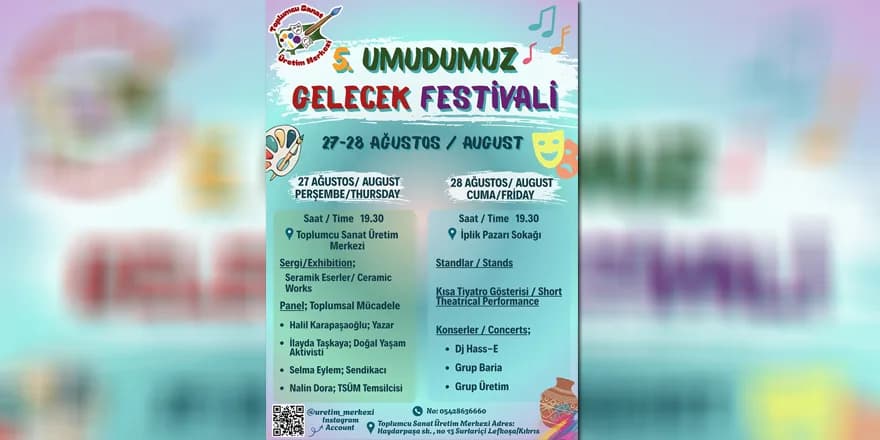 5. Umudumuz Gelecek Festivali “Toplumsal Mücadele” konulu panel ile başlıyor