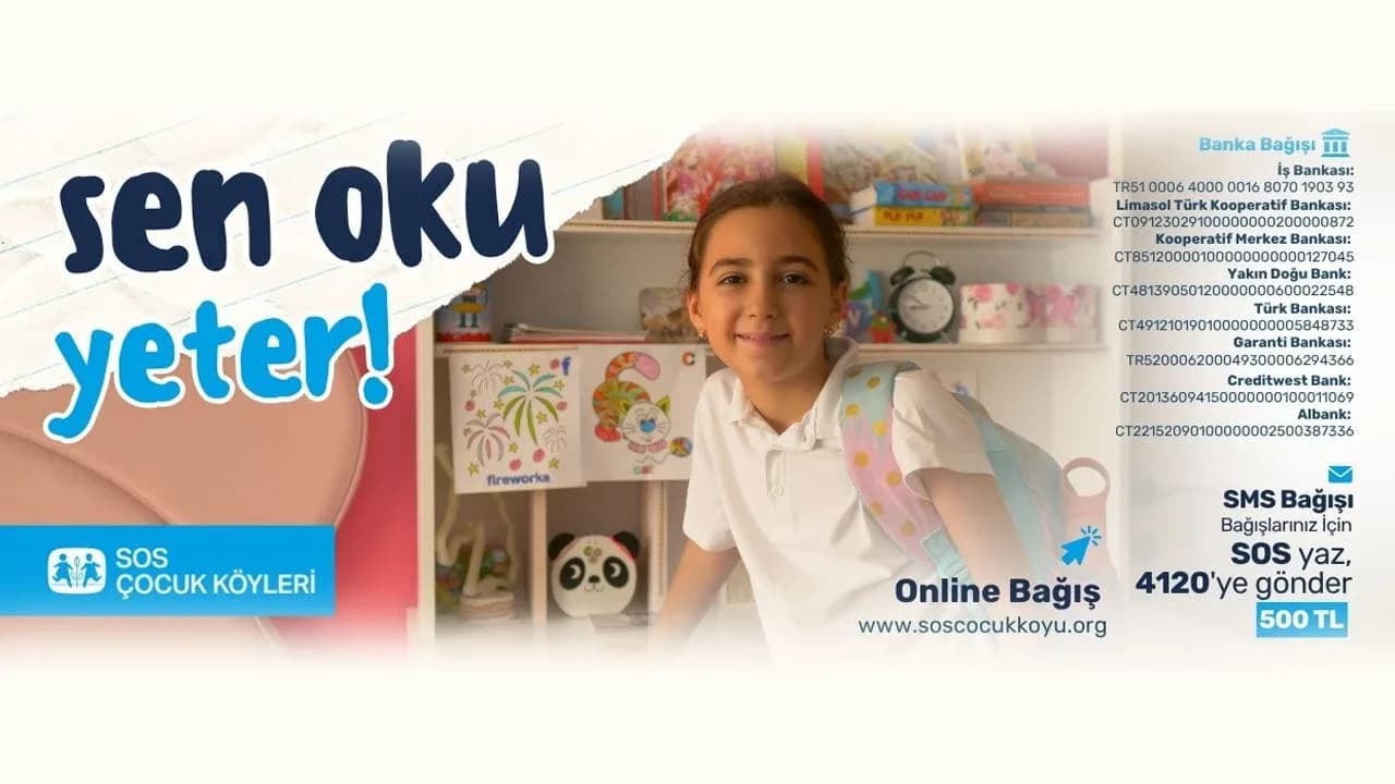 SOS Çocukköyü’nden “Sen Oku Yeter” kampanyası: 151 çocuk için destek çağrısı