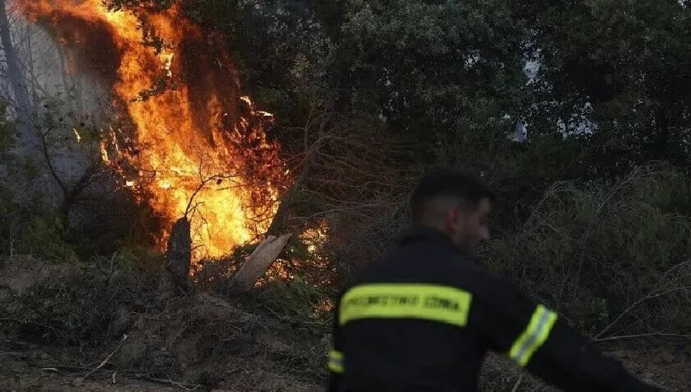 Yunanistan'da birçok bölgede orman yangınları çıktı