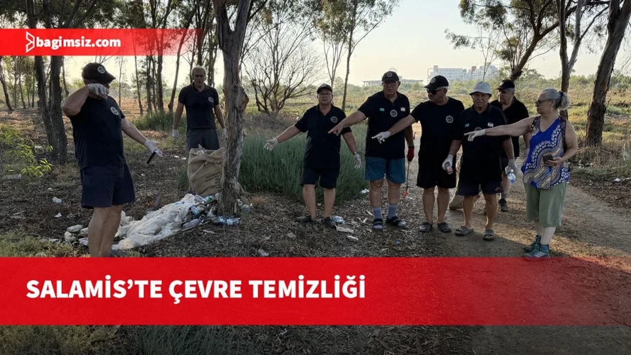Salamis Sulak Alanı temizlendi