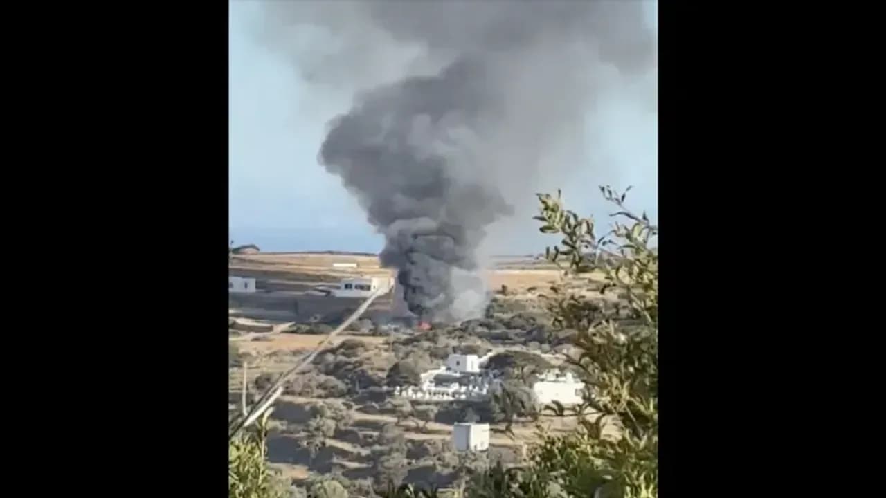 Yunanistan'daki Şifnoz Adası'nda helikopter düştü