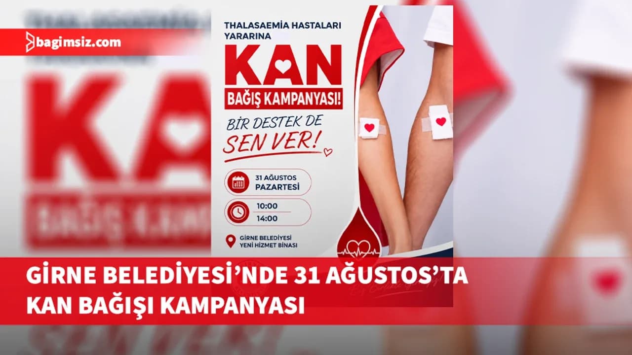 Girne Belediyesi’nde 31 Ağustos'ta kan bağışı kampanyası