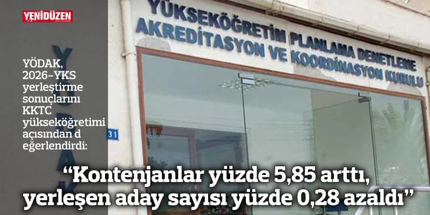 “Kontenjanlar yüzde 5,85 arttı, yerleşen aday sayısı yüzde 0,28 azaldı”