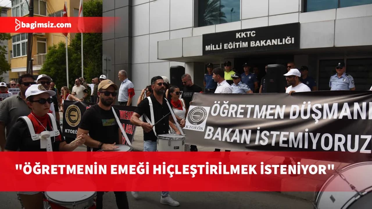 KTOEÖS'ten Milli Eğitim Bakanlığı önünde eylem: Öğretmenin emeği ve kanaati hiçleştiriliyor