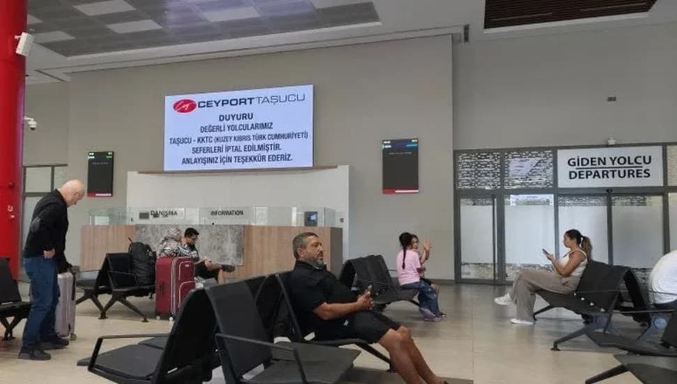 Taşucu Limanı’ndan KKTC’ye feribot seferleri iptal edildi