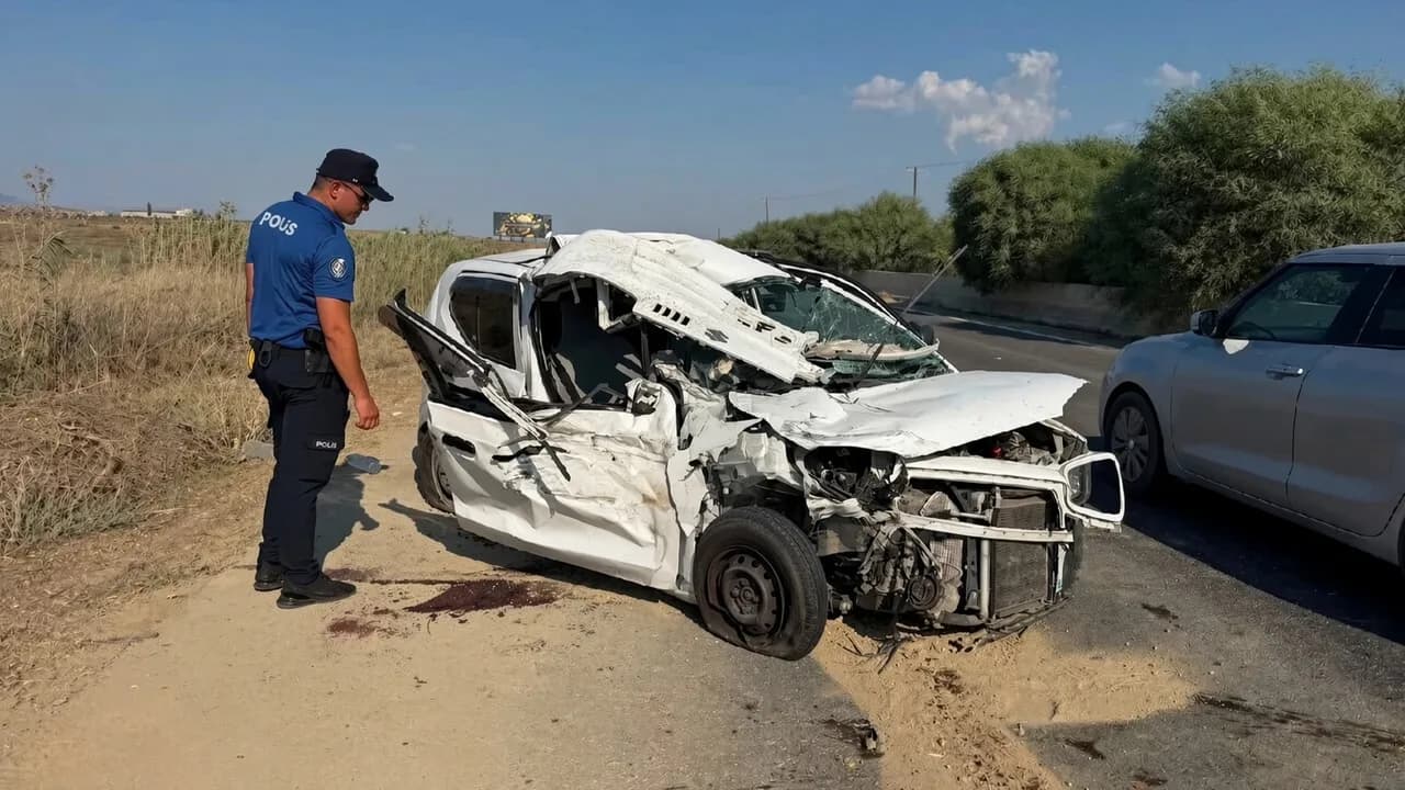 Güzelyurt-Lefkoşa yolunda kaza!