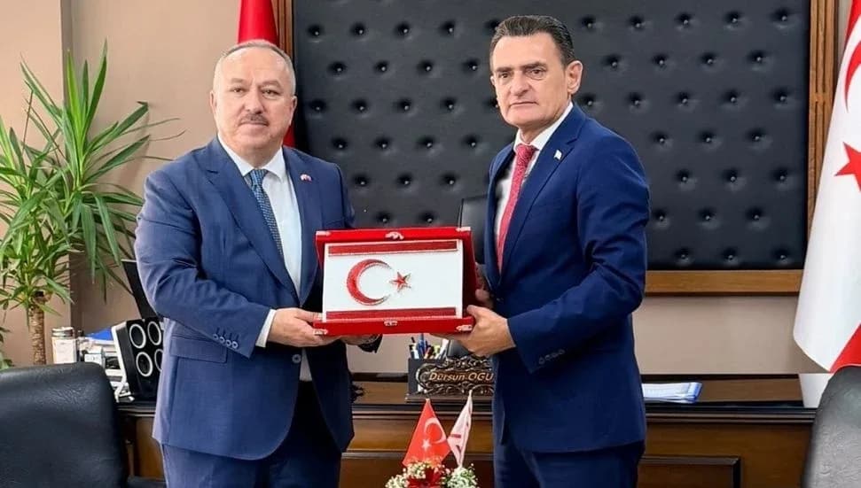 İçişleri Bakanı Oğuz, Türkiye Emniyet Genel Müdürü Fidan’ı kabul etti: KKTC, güvenli bir ülkedir